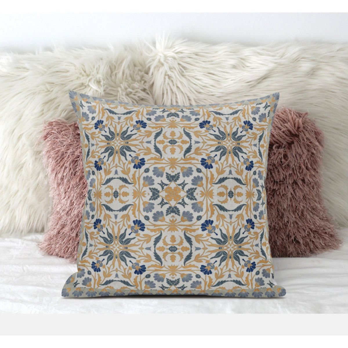 Jahan Paisley Muted Green Peach Pillow - Pier 1