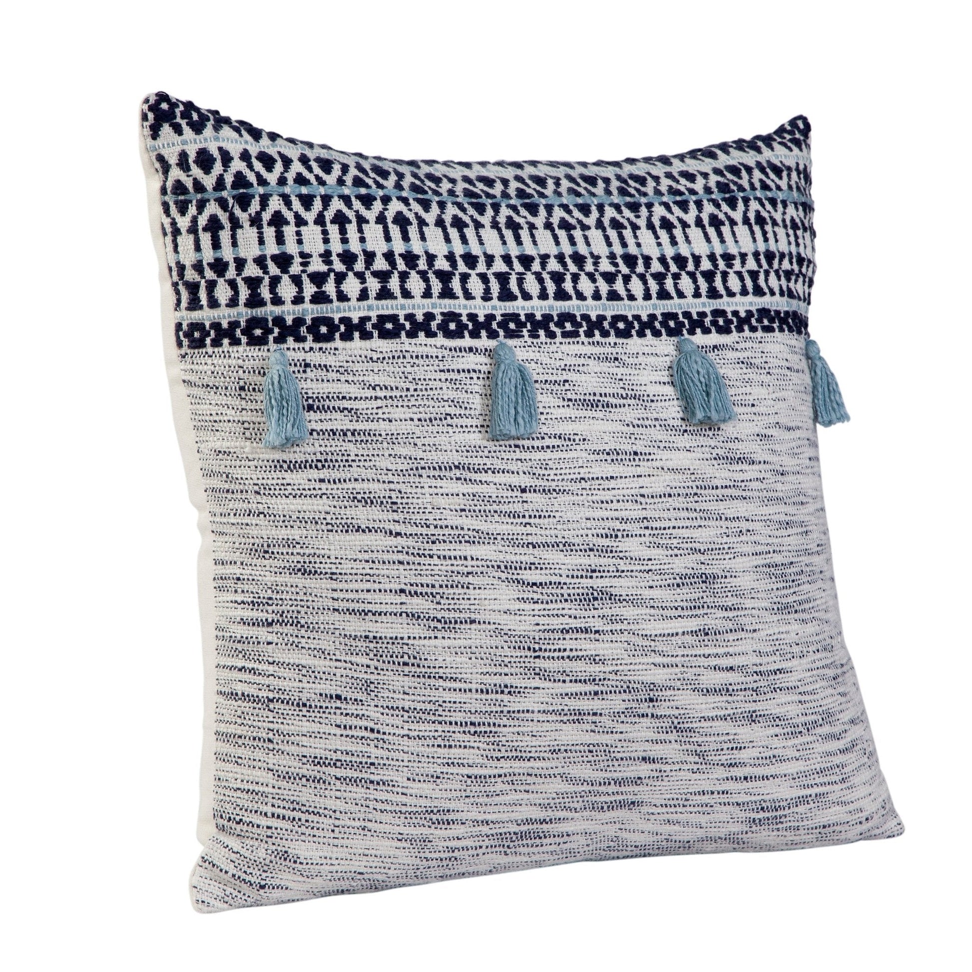 Ophelia Navy and White Throw Pillow - Pier 1