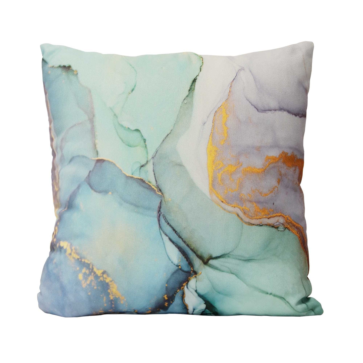 Pastel Blue Green Marble Square Pillow - Pier 1