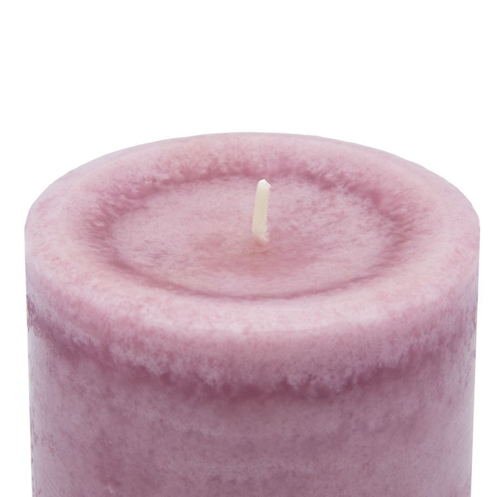 Pier 1 Pink Champagne 3X6 Mottled Pillar Candle - Pier 1